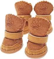 atuban puppy snow booties for small dogs chihuahua booties for winter tiny cat booties for cold weather 4pcs