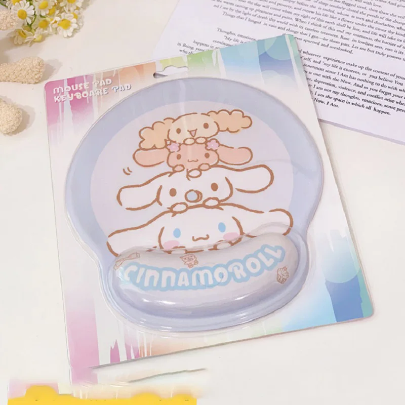 

Sanrio Hello Kitty Kawaii Anime My Melody Cute Cartoon Kuromi Cinnamoroll Girly Heart Silicone Mouse Pad Toy for Girls