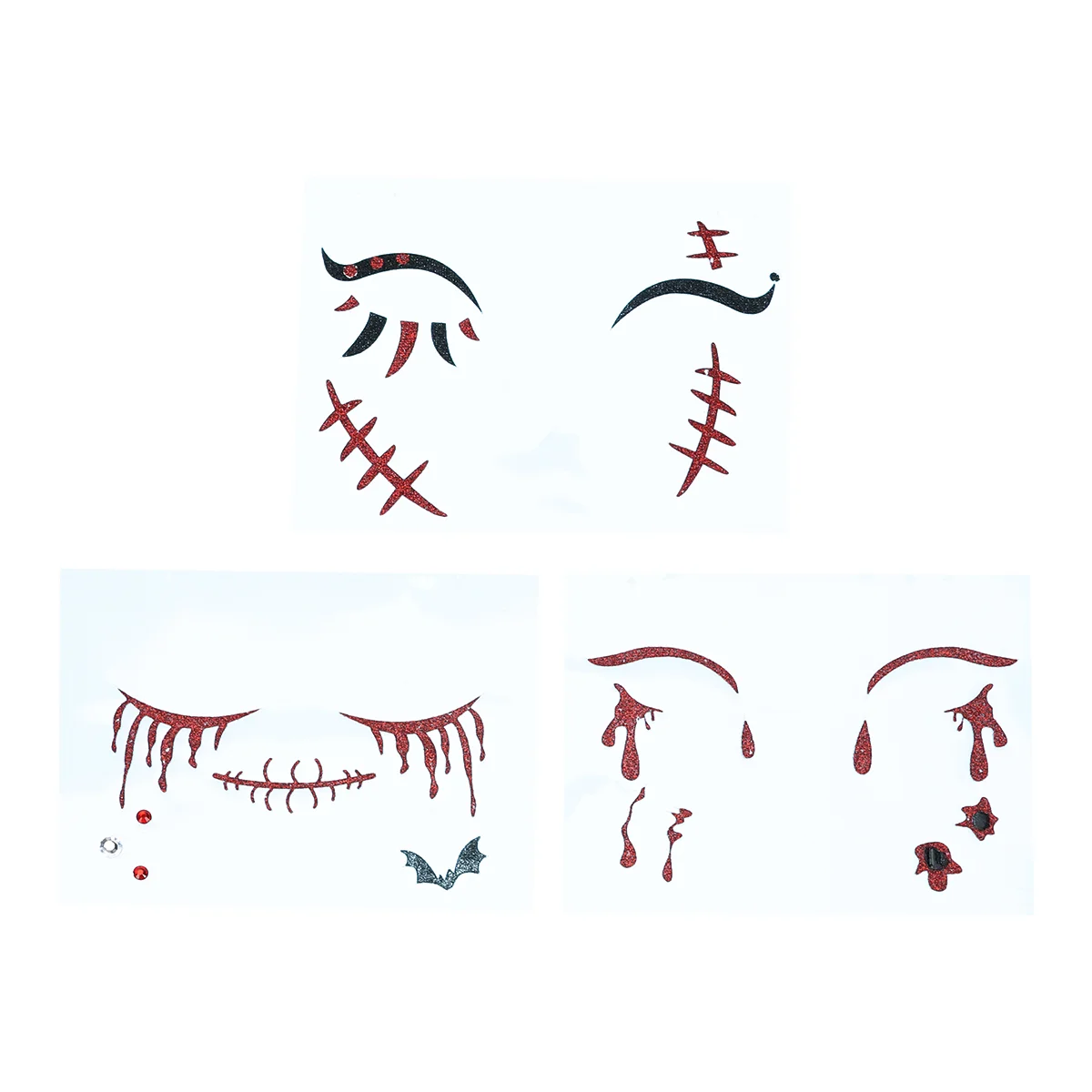 

Наклейки, наклейки, татуировки, наклейки, реалистичные наклейки для глаз, маскарадные наклейки, временные наклейки для фестивалей, вечеринок, 3 шт.