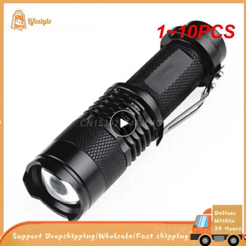 

1~10PCS UV Flashlight 365/395nm Portable Mini Ultraviolet Torch Waterproof Zoomable Violet Light Pet Urine Scorpion Detector UV
