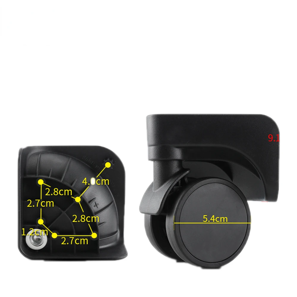 

W388 Suitcase Universal Wheel Replacement 360°Rotating Aircraft Wheel Travel Cosmetic Suitcase Accessories 20 Inches 26 Inches