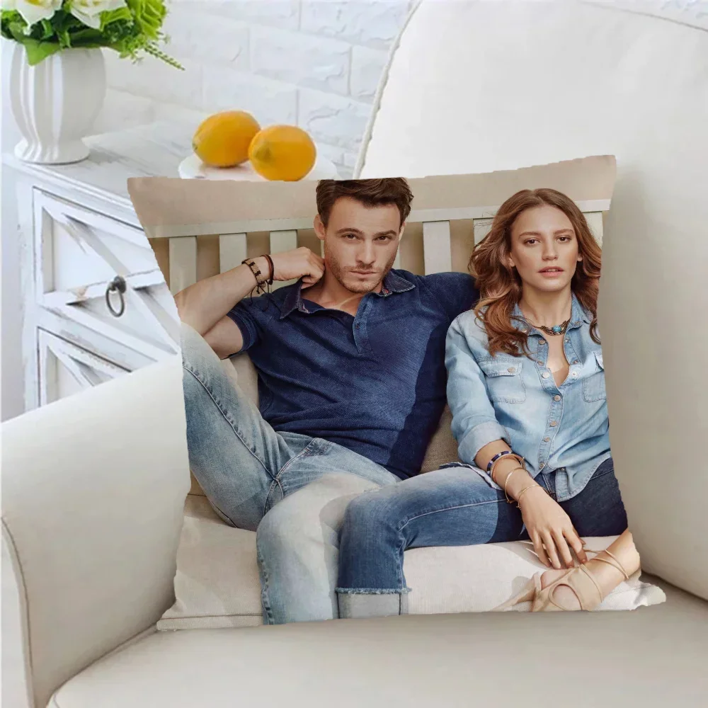 Kerem Bursin 45x45 декоративный чехол для подушки из полиэстера/хлопка с принтом