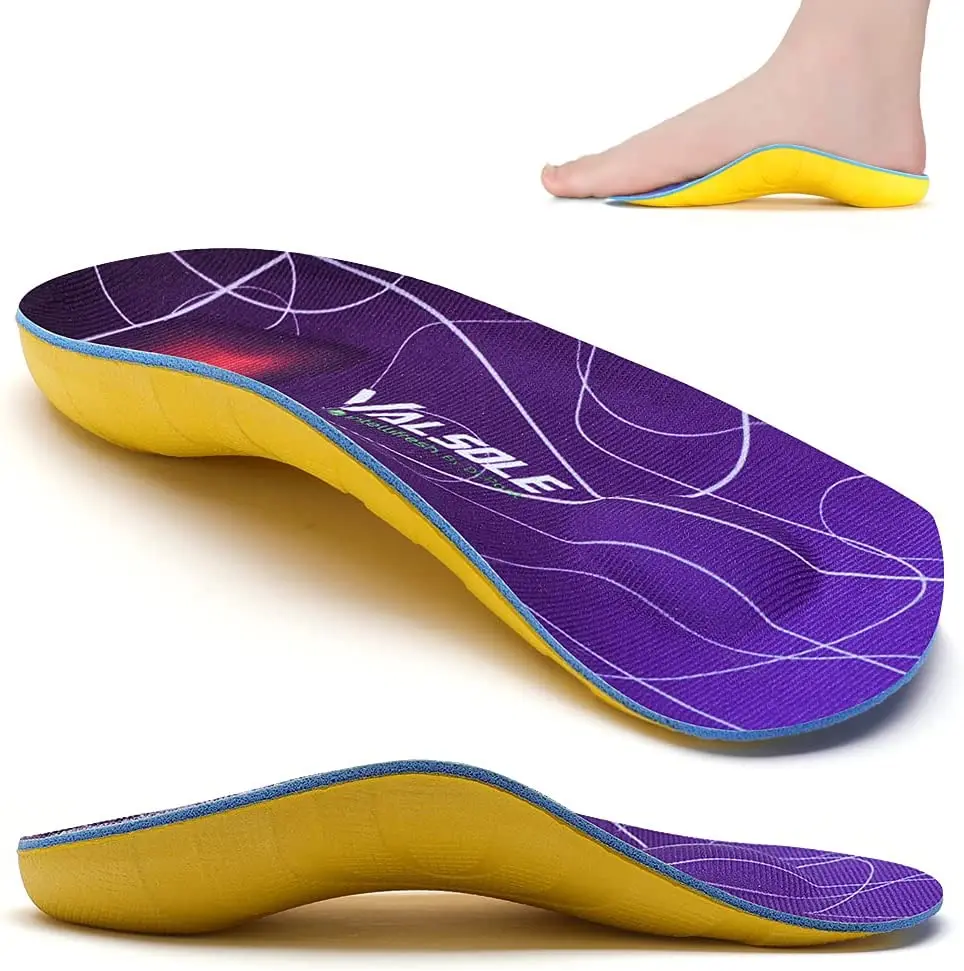 

VALSOLE 3/4 Extra High Arch Support Insoles Orthotic Inserts For Running Sports Relief Heel Pain,Plantar Fasciitis,Flat Feet2022