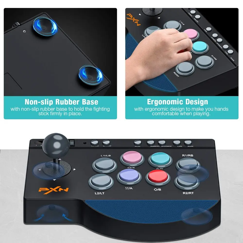 Joystick PC Controller for PS4/PS3/Xbox One/Switch/Android TV Arcade Fighting Game Fight Stick PXN 0082 USB Street Fighter images - 6