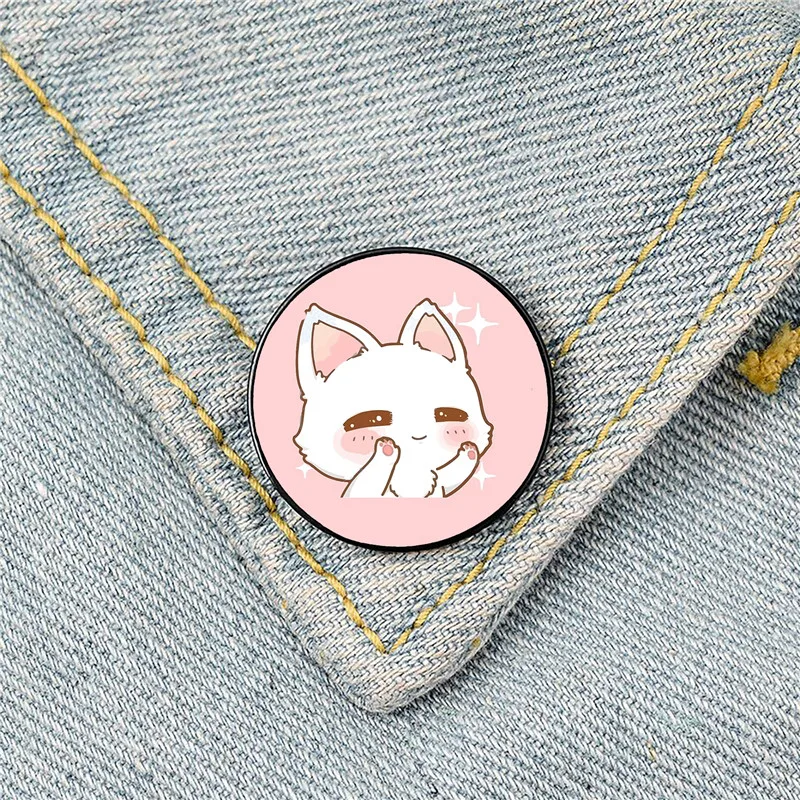 

Manga cat pattern Printed Pin Custom Funny Brooches Shirt Lapel Bag Cute Badge Cartoon enamel pins for Lover Girl Friends