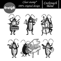 2022 new arrival cockroach band transparent clear silicone stampseal for diy scrapbookingphoto album decorative clear stamps