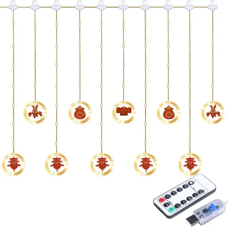 

Spring Festival Decoration 2023 9.8 Ft Year Of The Rabbit Chinese String Light Fairy Lights Hanging Pendants For Home Office
