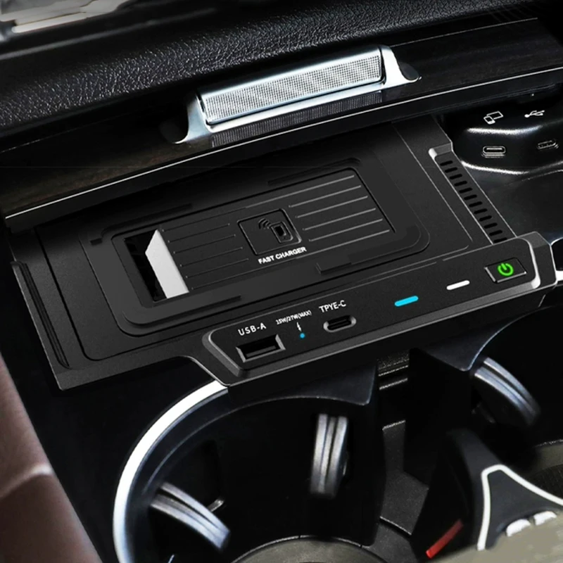Автомобильный держатель беспроводной зарядки 15 Вт для Mercedes Benz GLE W167 C67 GLS X167 2020 2021