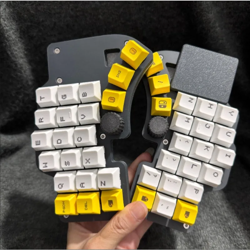 Фото Новый комплект клавиатуры Dilemma Max Split 3x6, изготовленная на заказ ось MX/choc, проводная одномодовая горячая замена, Fdm ручка, сенсорная панель, мышь, механический комплект «сделай сам» №4