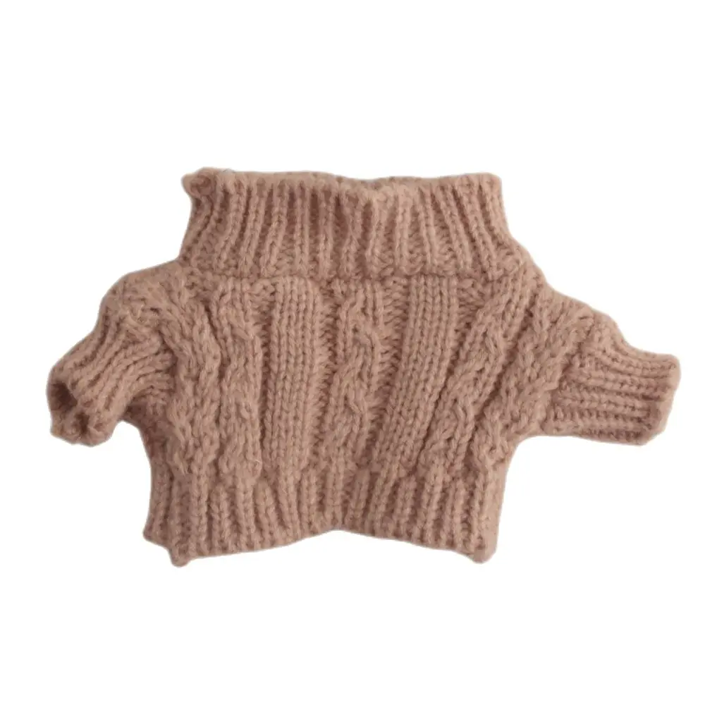 

20CM Star Dolls Clothes Stray Kids Zoo Plush Dress Up Toys Accessories Brown Turtleneck Sweater+Jeans+Hat+Bag+Shoes Fans Gift