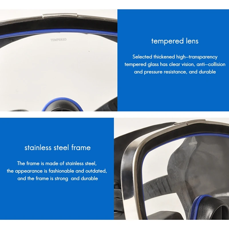 Классическая маска для дайвинга с одним окошком черная