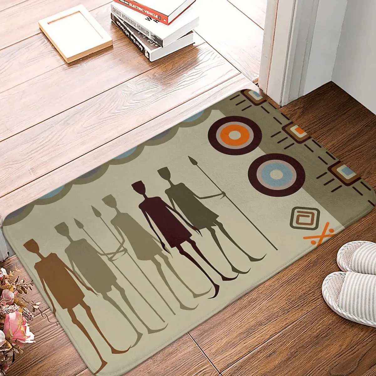

African Ethic Ornament Kitchen Non-Slip Carpet People Living Room Mat Entrance Door Doormat Home Decor Rug