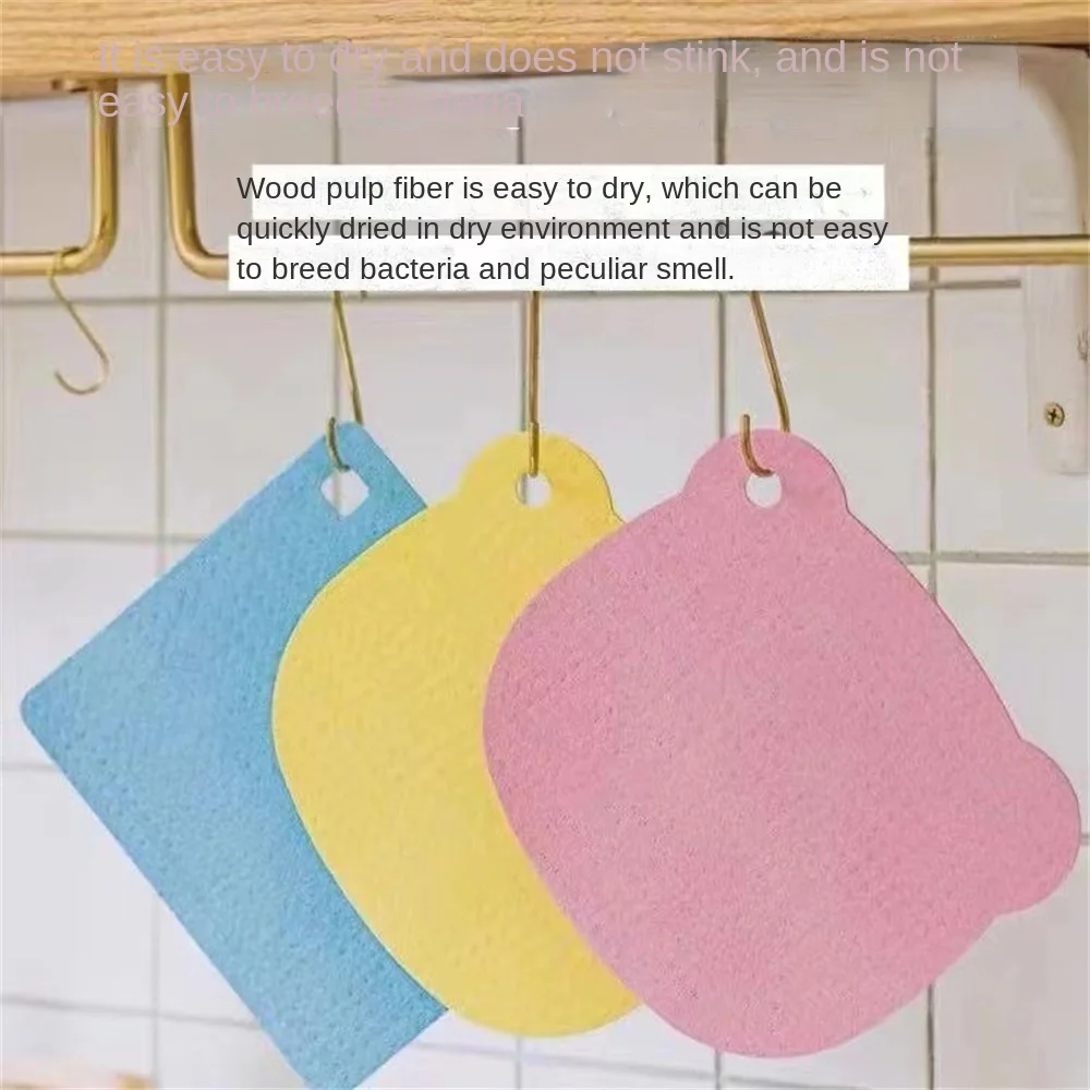 

2/5/10PCS Rag Special Absorbent Sponge Scouring Cloth Daily Necessities Seamless Wipe Cloth Kitchen Cleaning Does Not Occupy Oil