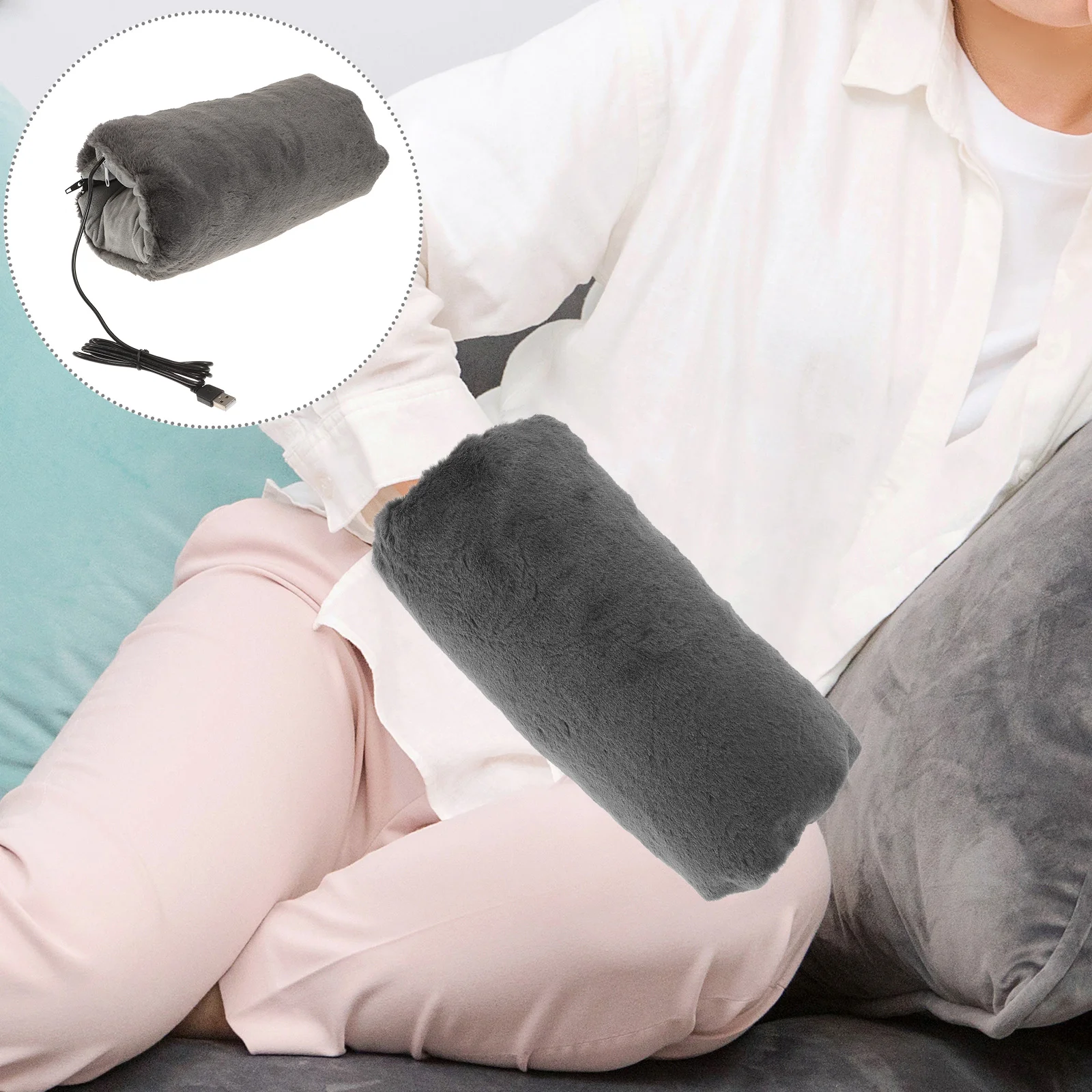 

1pc USB Rechargeable Hand Warmer Electric Heating Hand Warmer Winter Hand Muffs