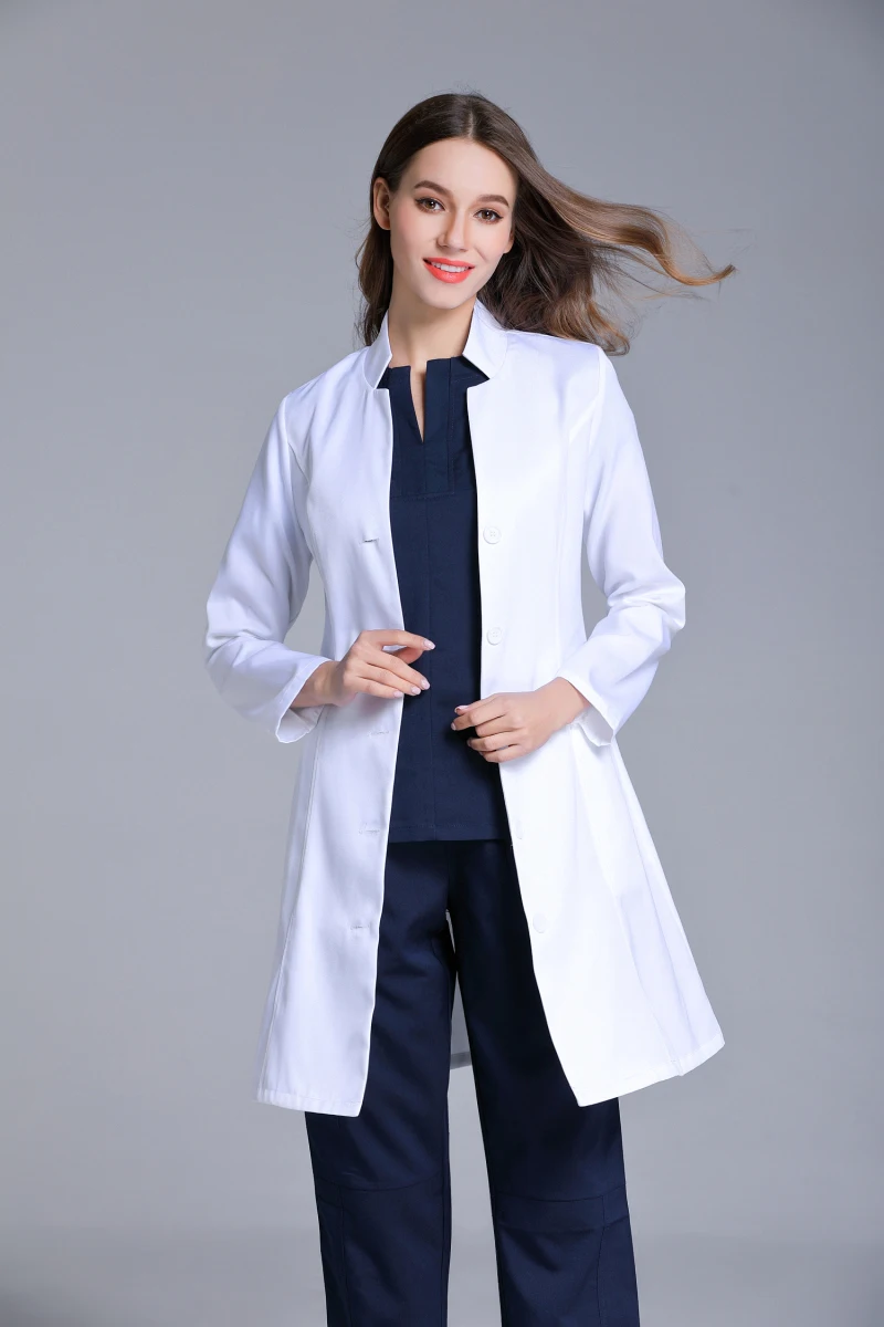 Autumn Women's Stand Collar Anti-wrinkle Long Sleeve Lab Uni