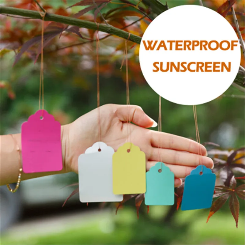 

100Pcs/bag Waterproof Strip Line Gardening Labels Gardening Tree Signs Plant Hanging Tags Garden Labels Flower Plant Tags Tools