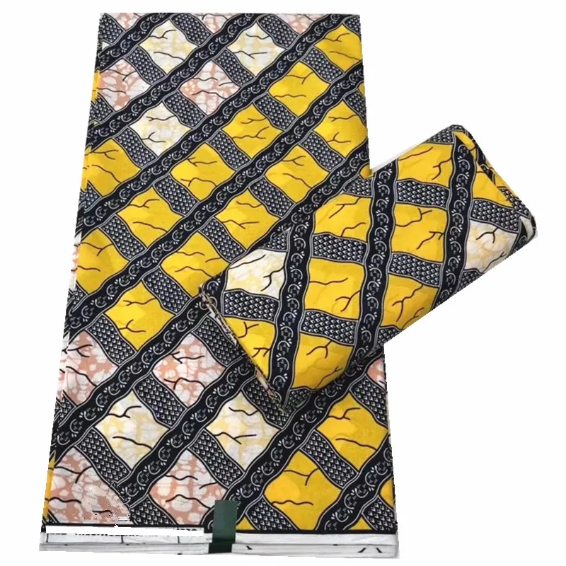 

6 ярдов, высокое качество, 100% хлопок, воск 2022, Африканский воск, африканская ткань, принт, ткань Анкара, оптовая продажа для женских платьев