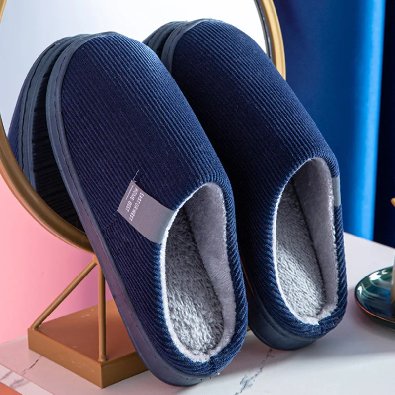 

2023 Women Men Indoor Slippers Warm Plush Home Slipper Anti Slip Autumn Winter Shoes House Floor Soft Slient Slides for Bedroom