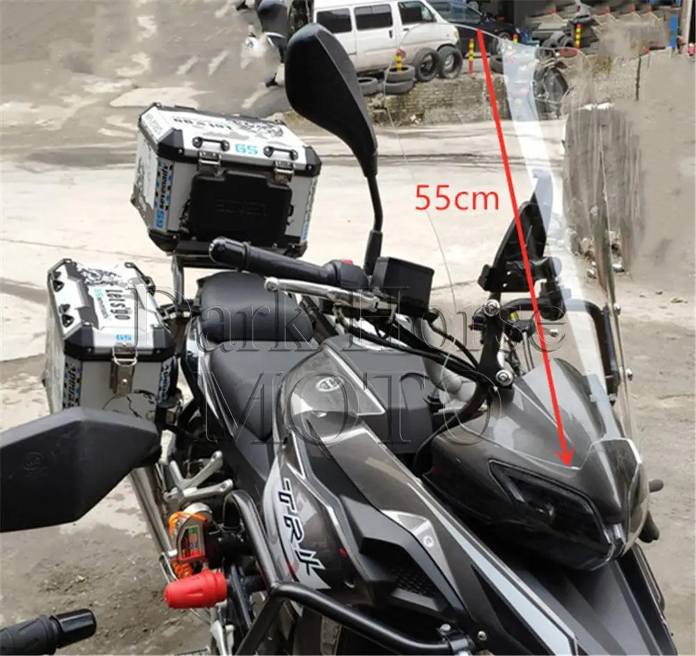 New Motorcycle Accessories For Benelli TRK251 TRK 251  60cm 50cm 40cm Longer Front Motorcycle Windshield Windscreen