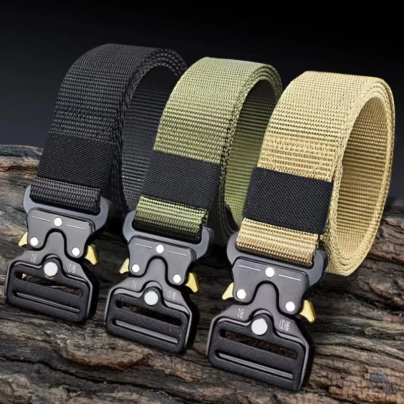 2022 Army Style Belt Set Quick Release Knitting Belts Fashion Men Military Canvas Waistband Outdoor Hunting Hiking Travel Tool