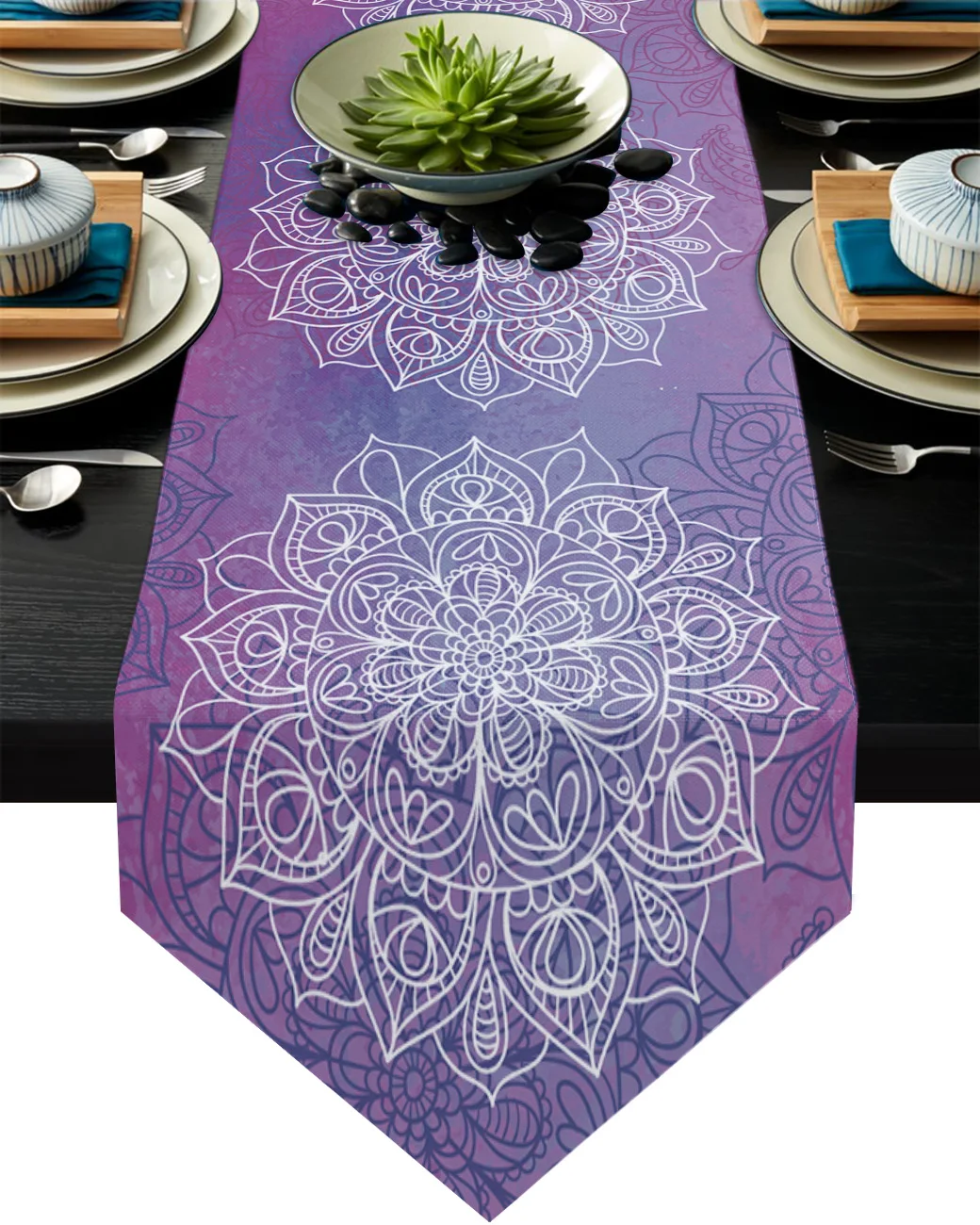 

Современная скатерть для стола фиолетовая Акварельная Мандала украшение для деревенской свадьбы скатерть для дома отеля вечеринки кухни о...