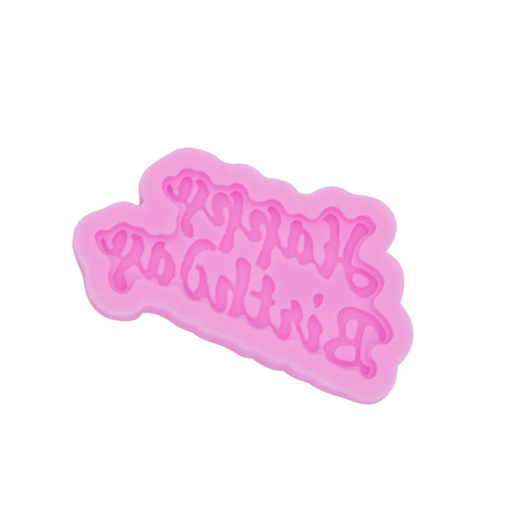 

Silicone 3D Happy Birthday Letters Mold Ice Jelly Chote Mold Birthday Cake Decorating Tool