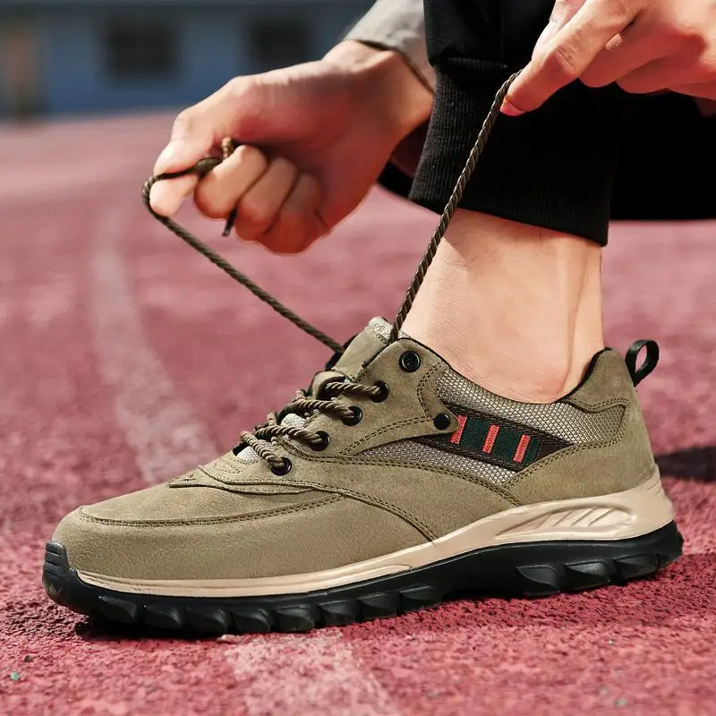 Xiaomi SALUDAS Men Genuine Leather Casual Shoes Outdoor Lightweight Hiking Shoes Tourist Walk Sneakers Running Sneakers Male