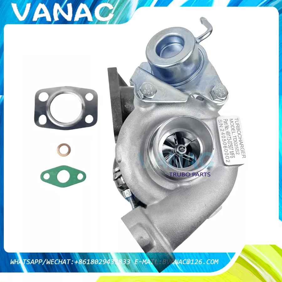 Для турбокомпрессора TD025 Peugeot 307 308 1 6 HDI 90 л.с. 9657530580 9662371080 9682881780 9682881380 49173-07502