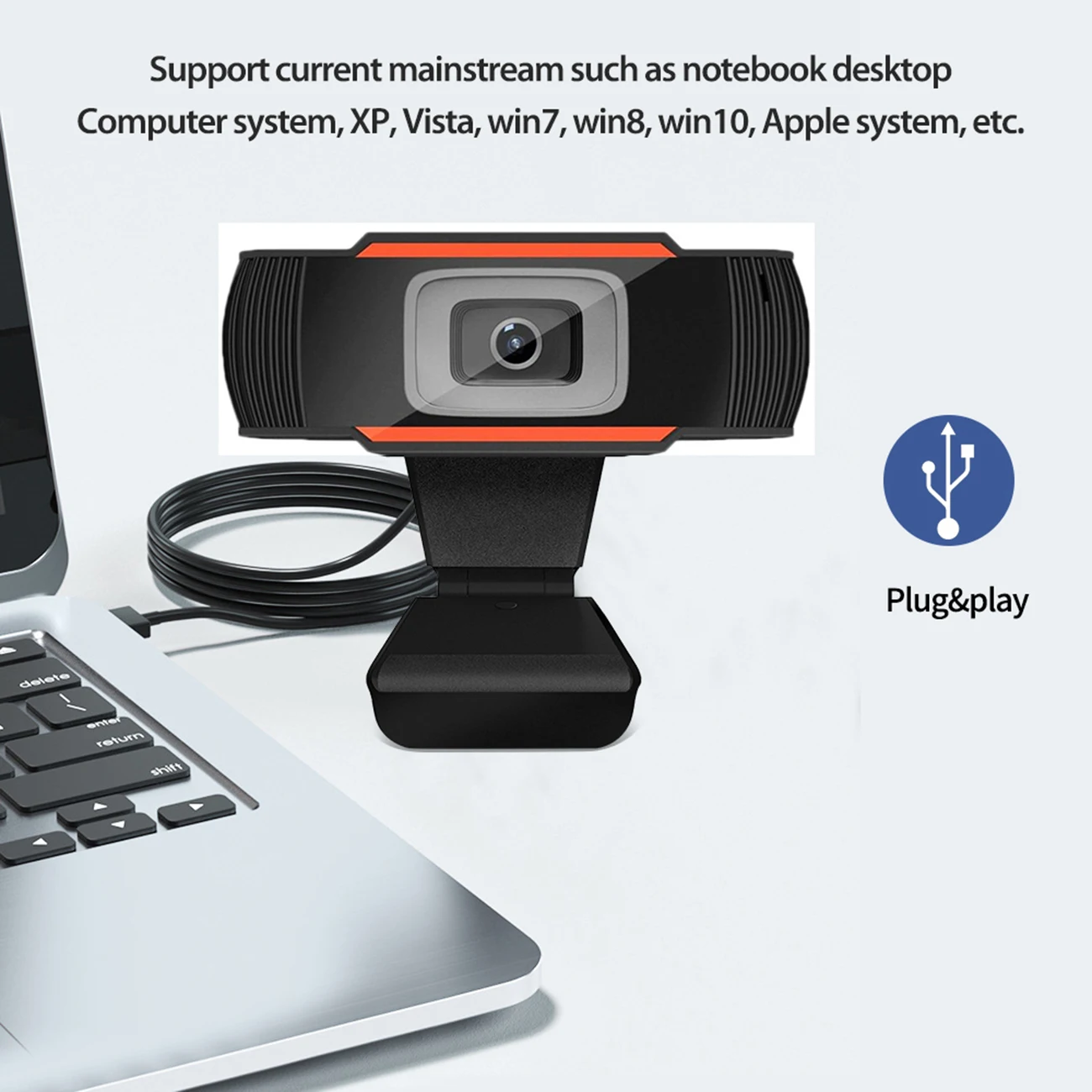 

USB HD 1080P Webcam Mini Computer PC Web Camera With Microphone Rotate Camera For Live Broadcast Video Calling Conference