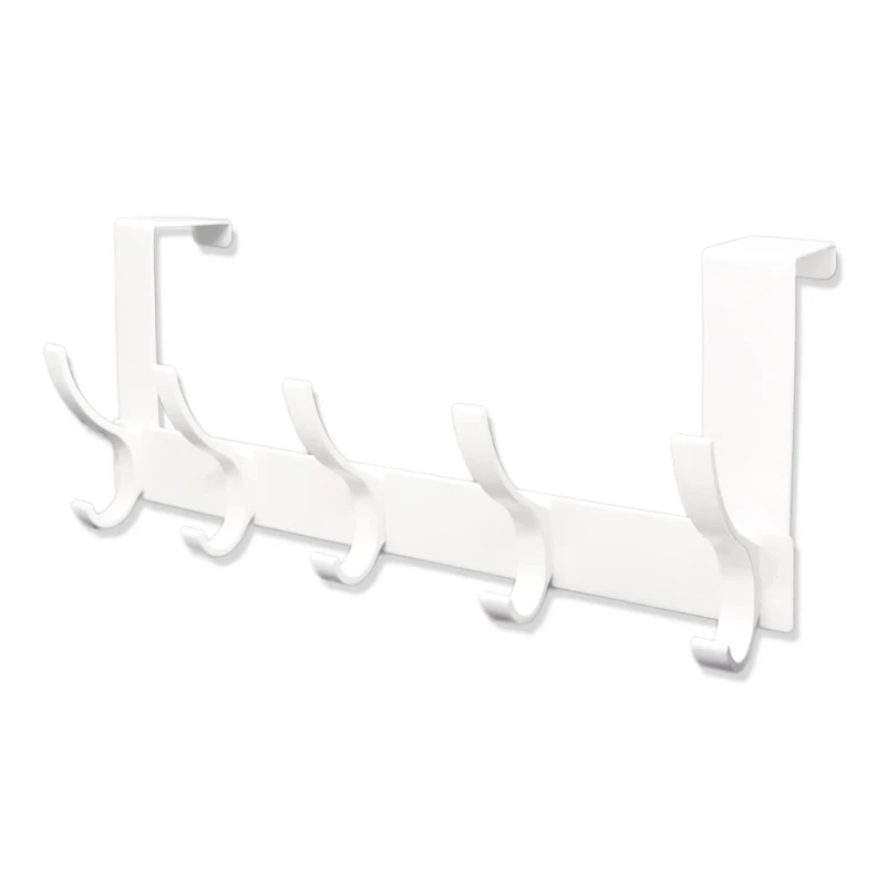 

Over The Door Hook Door Hanger Over The Door Towel Rack with 5 Hooks Holder R7UB
