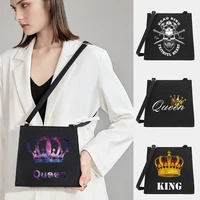 new women square bags shoulder crossbody kingqueen series pattern designer commute tote messenger bag shopping purse handbag