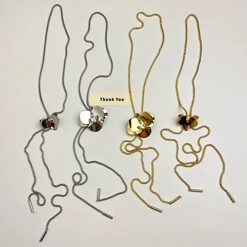 Осень-зима 2024 новая тонкая цепочка с кисточками ирисовой цепочкой для свитера