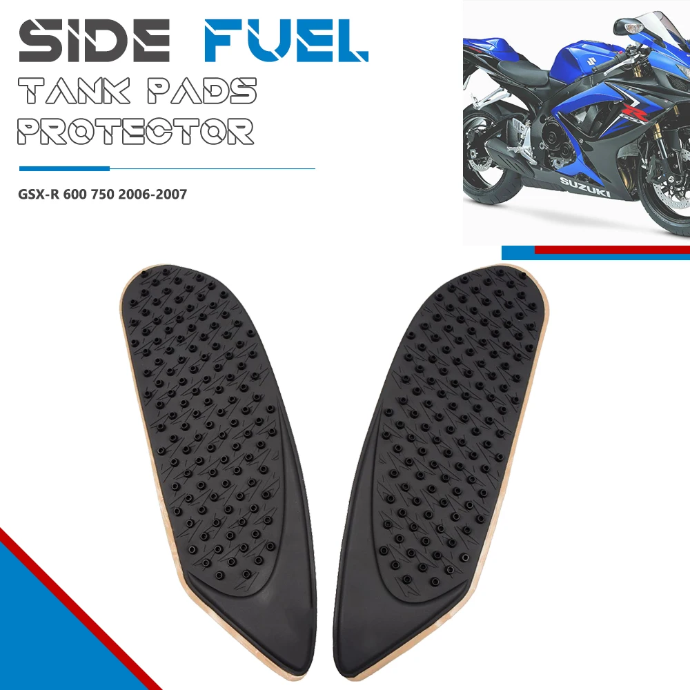 

For Suzuki GSXR GSX-R 600 750 2006 2007 Motorcycle Sticker Anti slip Fuel Tank Pad Decal Knee Side Fuel Traction Pad GSXR600