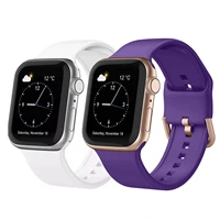 silicone strap for apple watch 7 45mm 41mm 6 5 4 se 44mm 40mm soft and comfortable smart watch bracelet for iwatch 3 2 42mm 38mm
