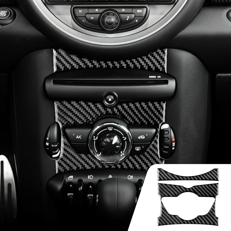 

Carbon Fiber Car Central Control Knob Panel Cover Sticker for Mini Cooper Clubman R55 R56 R57 Interior Trim Decor Accessories