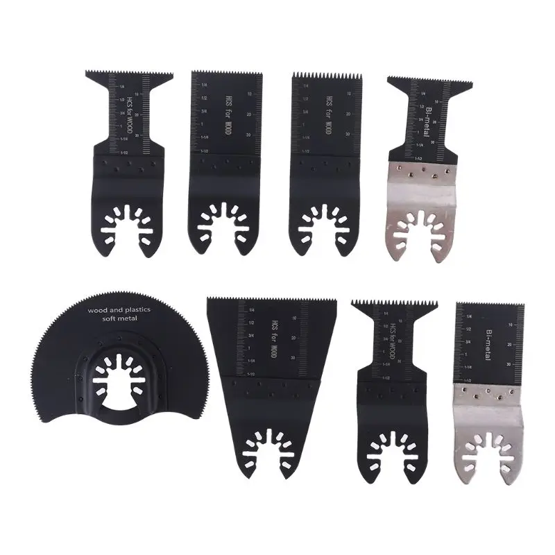 

9pcs/set Oscillating Multitool Saw Blade with Bi-metal Cutting Blades for Power Tools Quick Release Carpentry DropShip