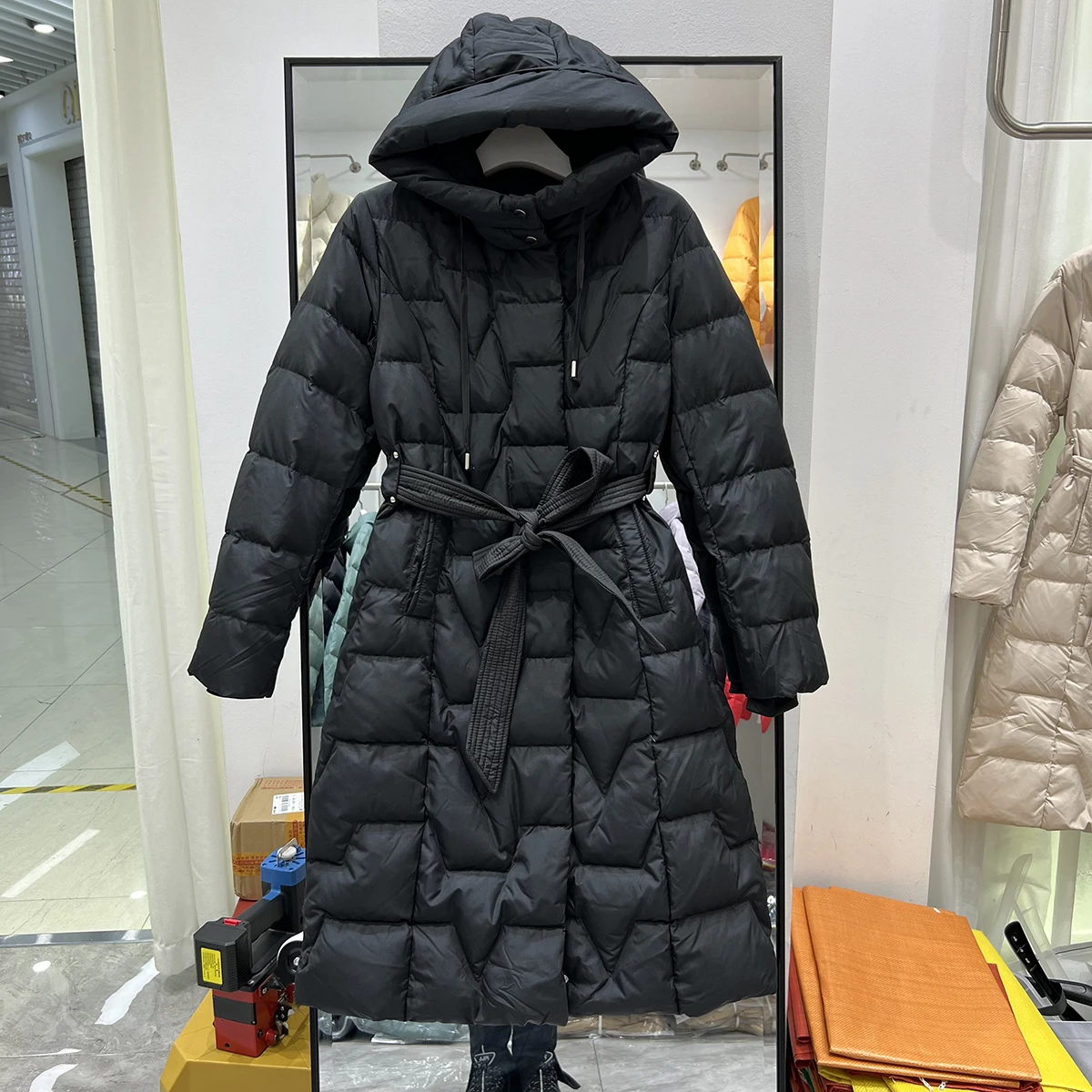 New Women Down Jacket Casual Style Autumn Winter Long Coats And Parkas Female Outwear