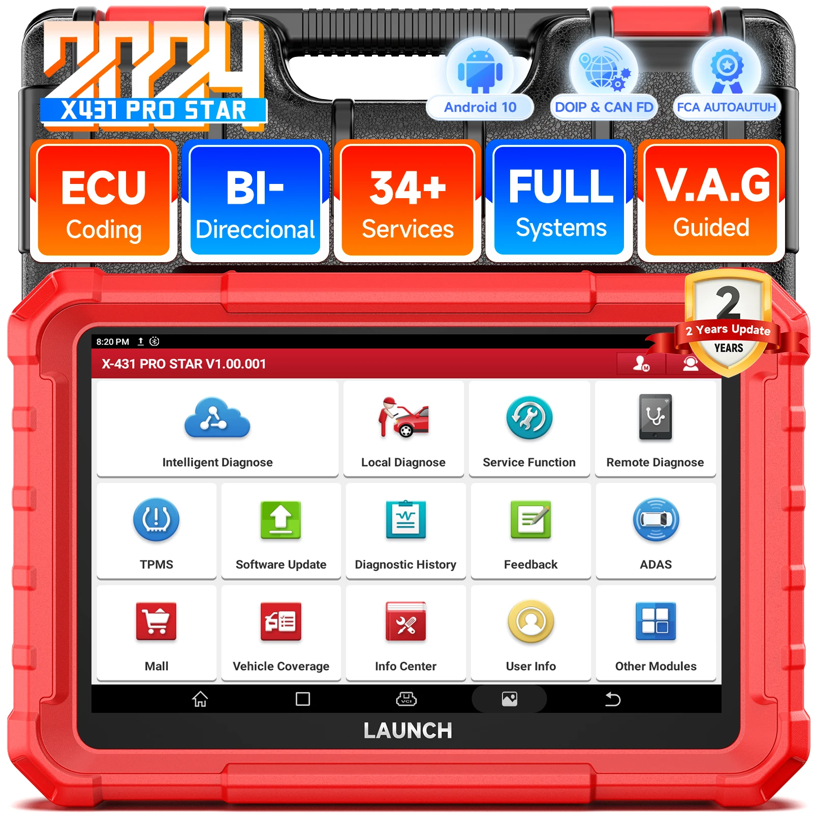 Диагностический сканер LAUNCH X431 PRO STAR двунаправленный инструмент для диагностики
