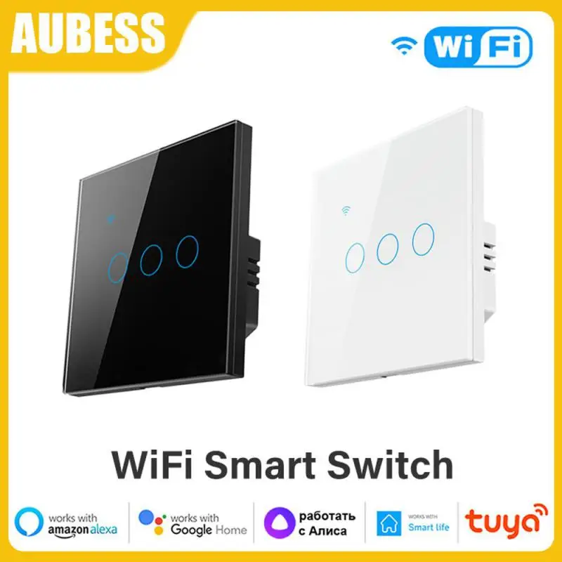 

For Alexa And Google Home Wireless Remote Control Smart Touch Switch App Control Neutral Wire Switch Smart Life App Smart Switch