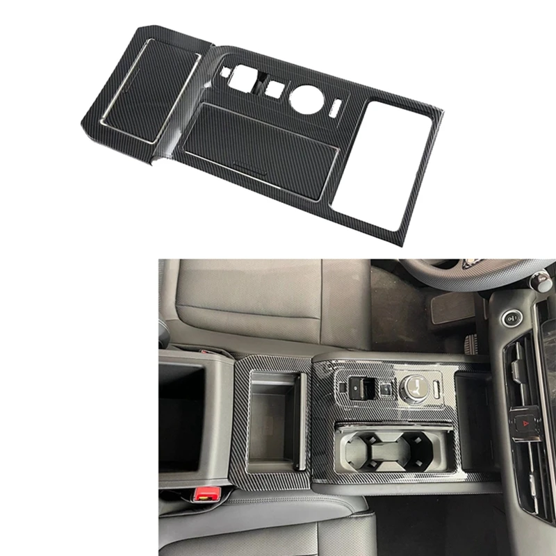 

3Pcs Car Carbon Fiber Central Gear Shift Panel Control Panel Decal Interior Modification For Mitsubishi Airtrek 2022