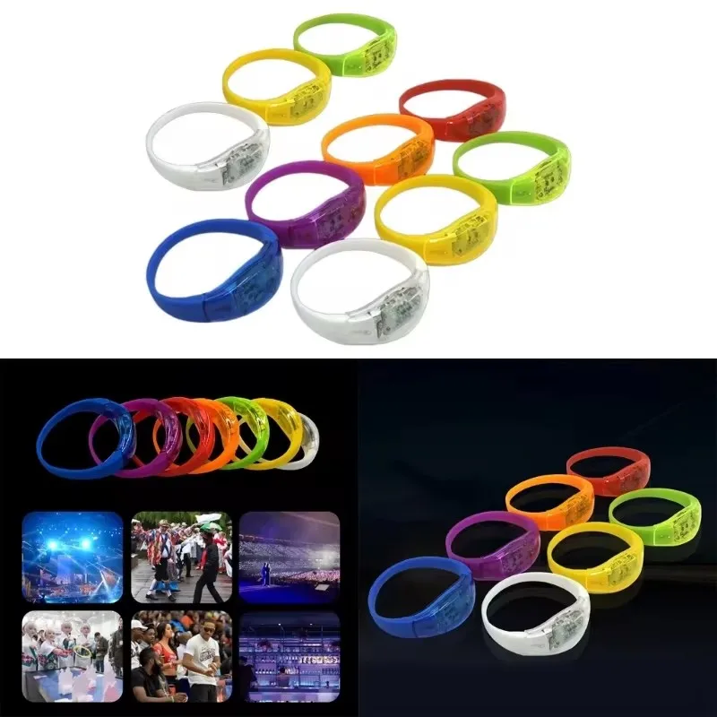 Voice Co10Pcs легкие браслеты Bangle светящиеся Sound Control концерт фестиваль свадьба