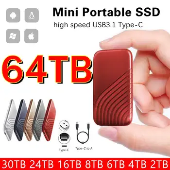 Hot Sales Original High-speed Portable SSD 2TB External Hard Drive Mass Storage USB 3.0 Interface for Laptops Computer Notebook 1