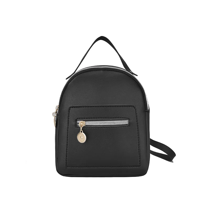 Дизайнерский женский рюкзак маленький мягкий кожаный ранец на ощупь модная