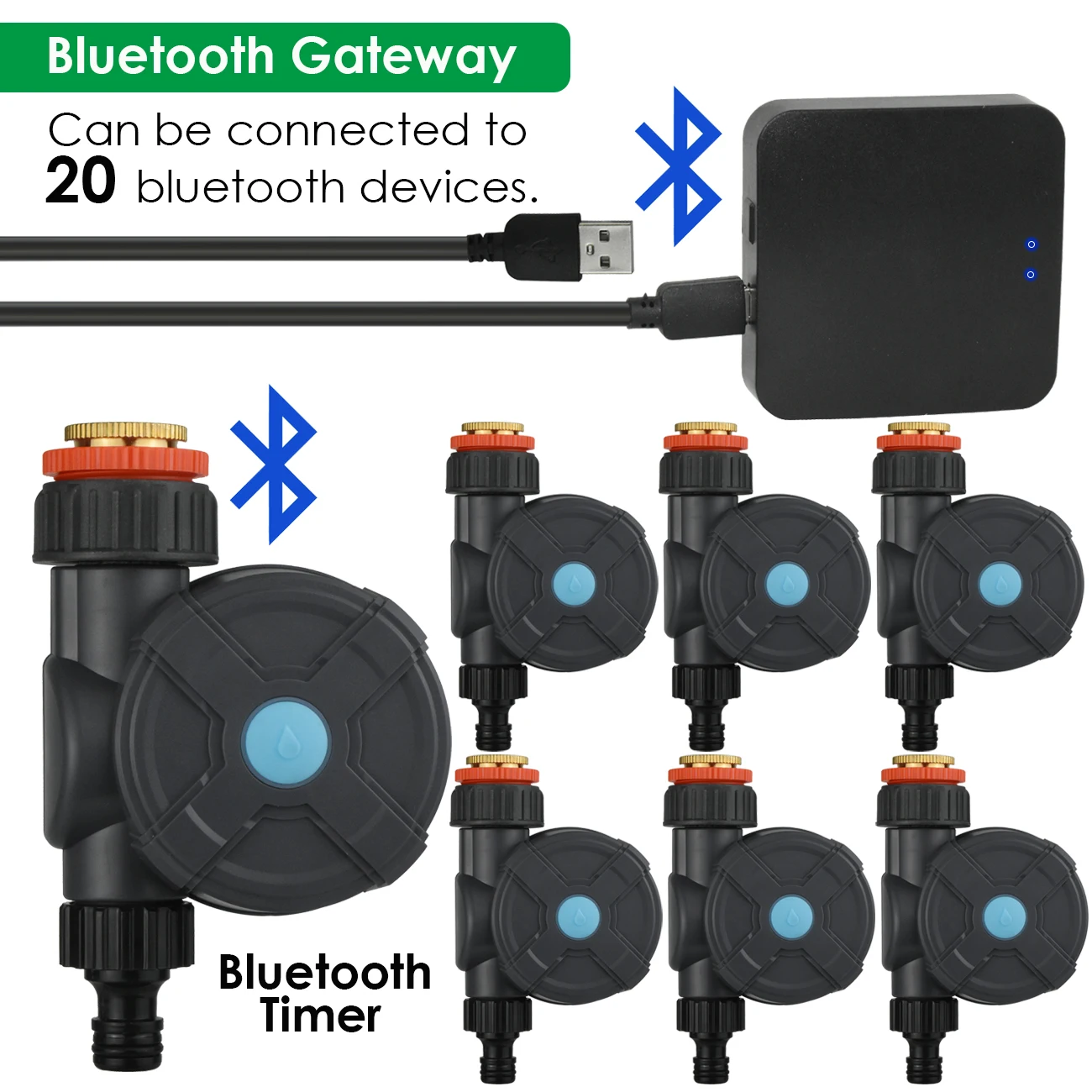 Беспроводной садовый таймер SPRYCLE с Wi-Fi и Bluetooth пультом ДУ