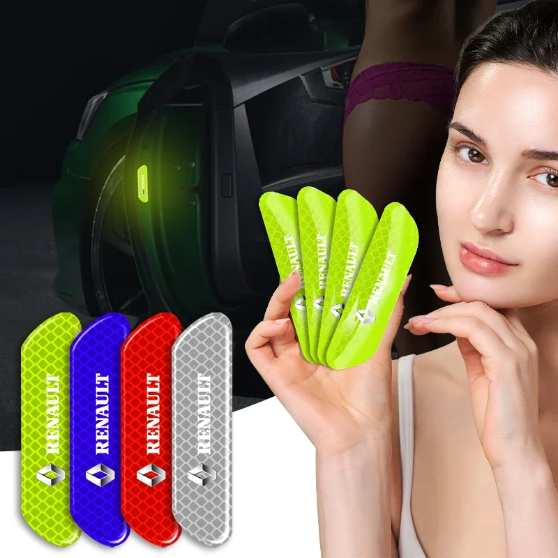 Светоотражающие полосы для дверей автомобиля 4 шт. наклейки безопасности Renault Kangoo