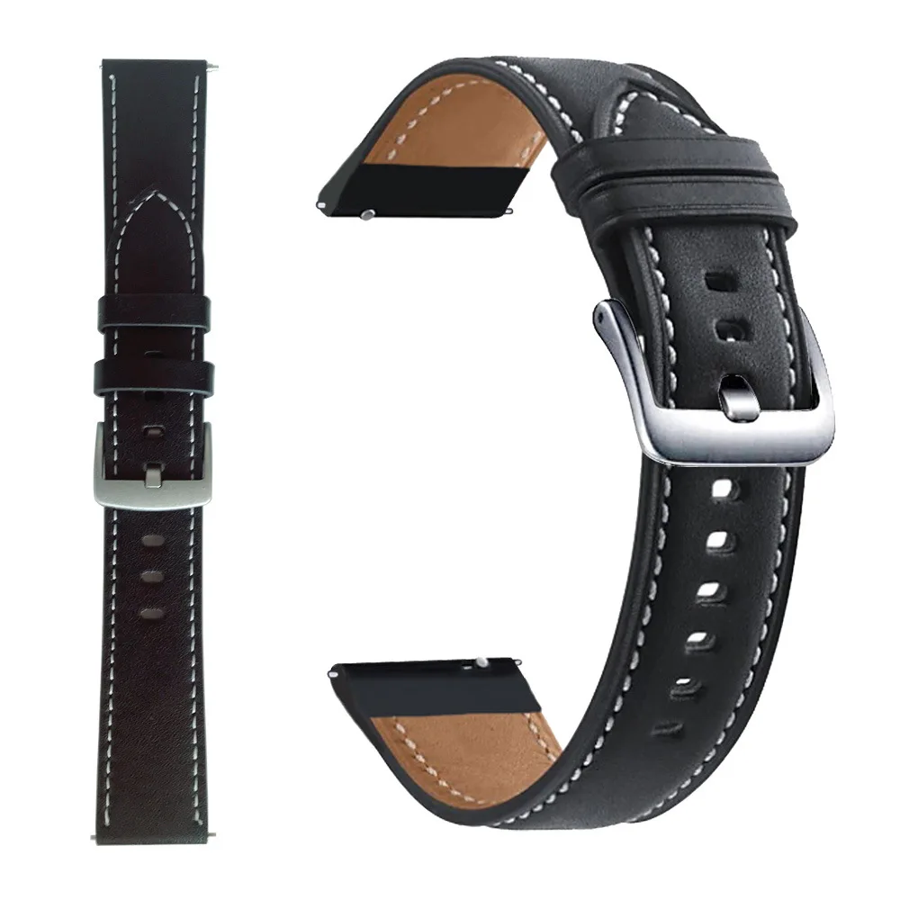 22mm 20mm Leather Strap For Samsung Galaxy Watch 3 41mm 45mm Bracelet Watchbands Wristband For Galaxy Watch 42mm 46mm Gear S3