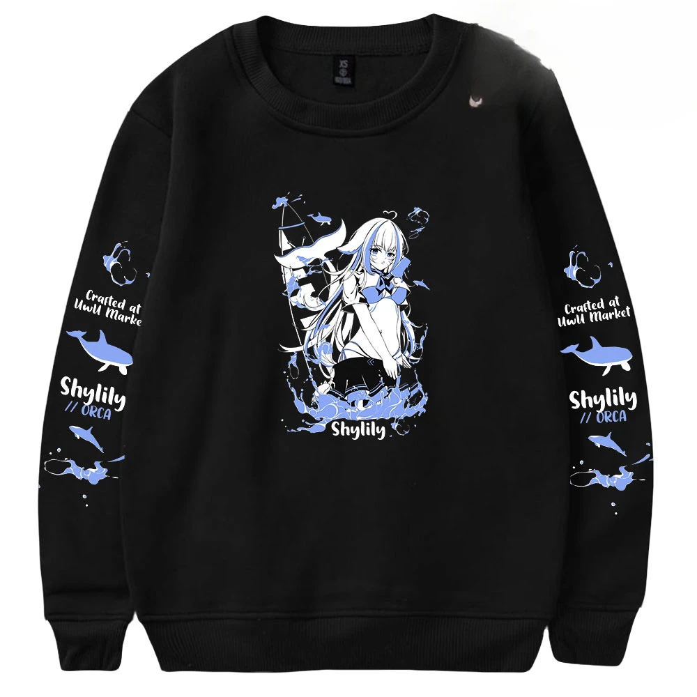 Толстовка с длинным рукавом и круглым вырезом в стиле аниме