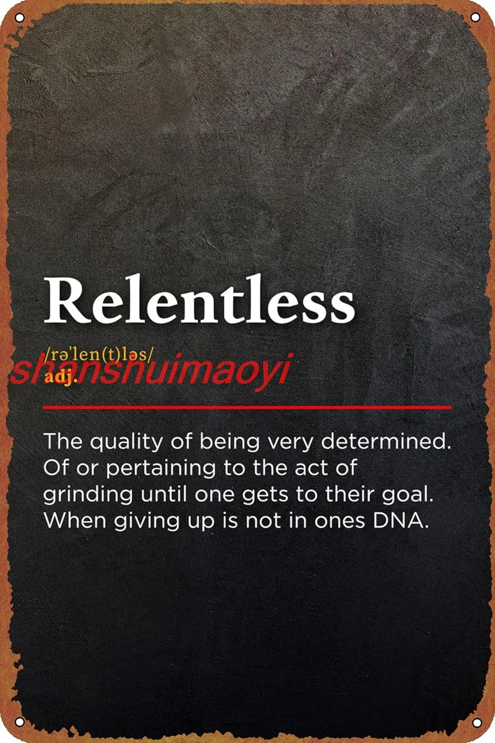 Плакат Relentless жестяная вывеска кафе-бар домашнее настенное художественное