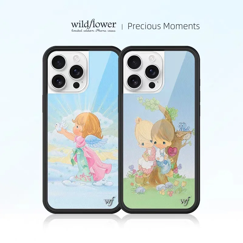 Фото Чехол для телефона Wildflower Precious Moments для iPhone 12, 13, 14, 15, 16, 17 Pro Max Plus Air 17pro WF Angel Love Cherub, чехлы №1
