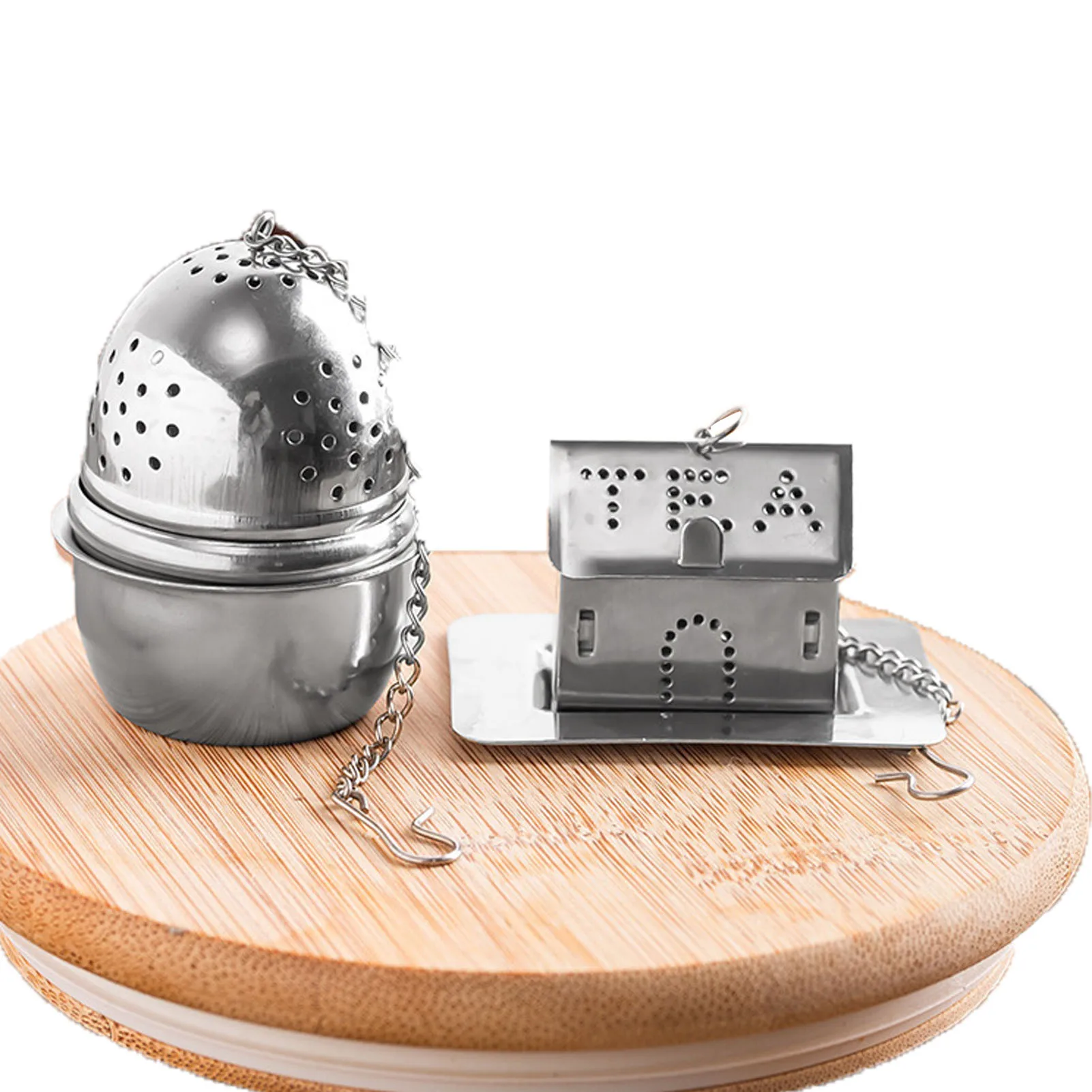 

Ситечко из нержавеющей стали для заваривания чая в форме дома, сидящие в чашках, серебристый Прорезыватель для листового чая с тонкими сите...